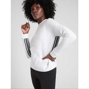 Athleta 24/7 Varsity Stripe Sweatshirt Sz M & L EUC